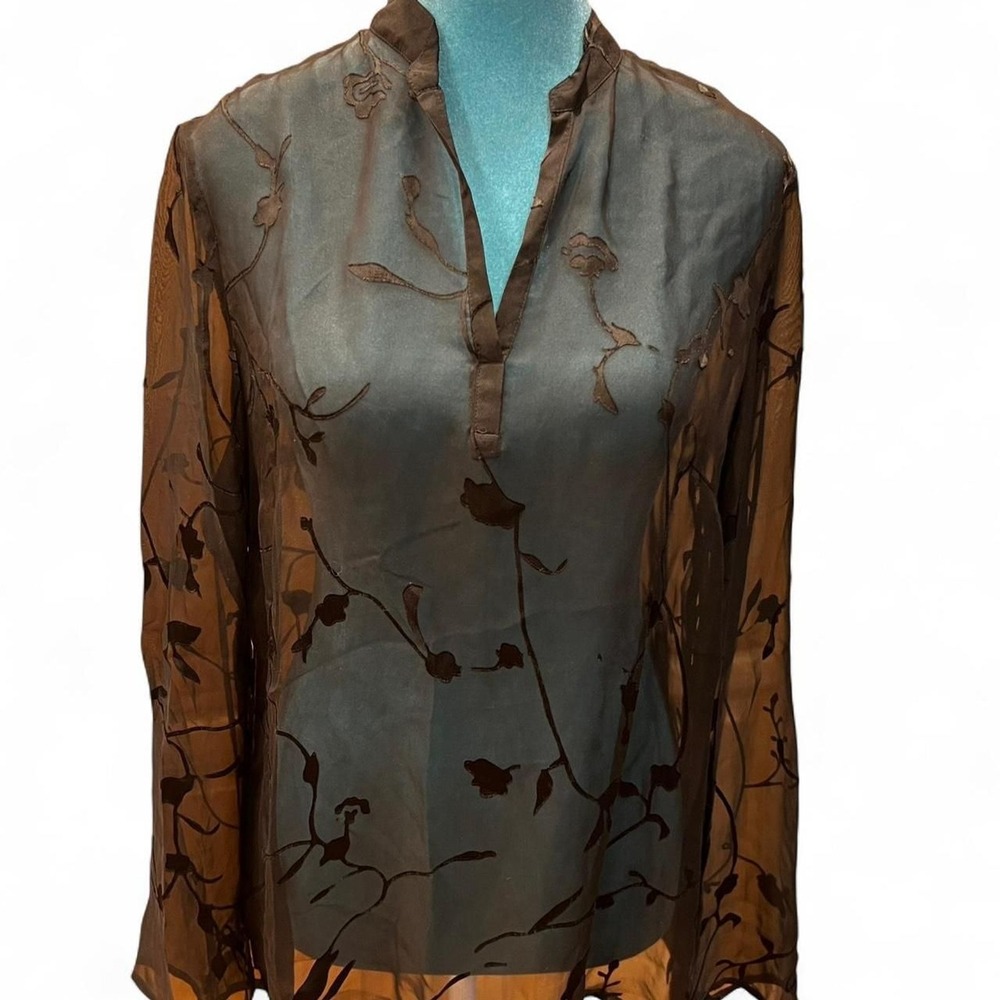 Vintage Y2K Women's Black Silk Blouse Fairy Whimsygoth‎ goth Jonathon Martin